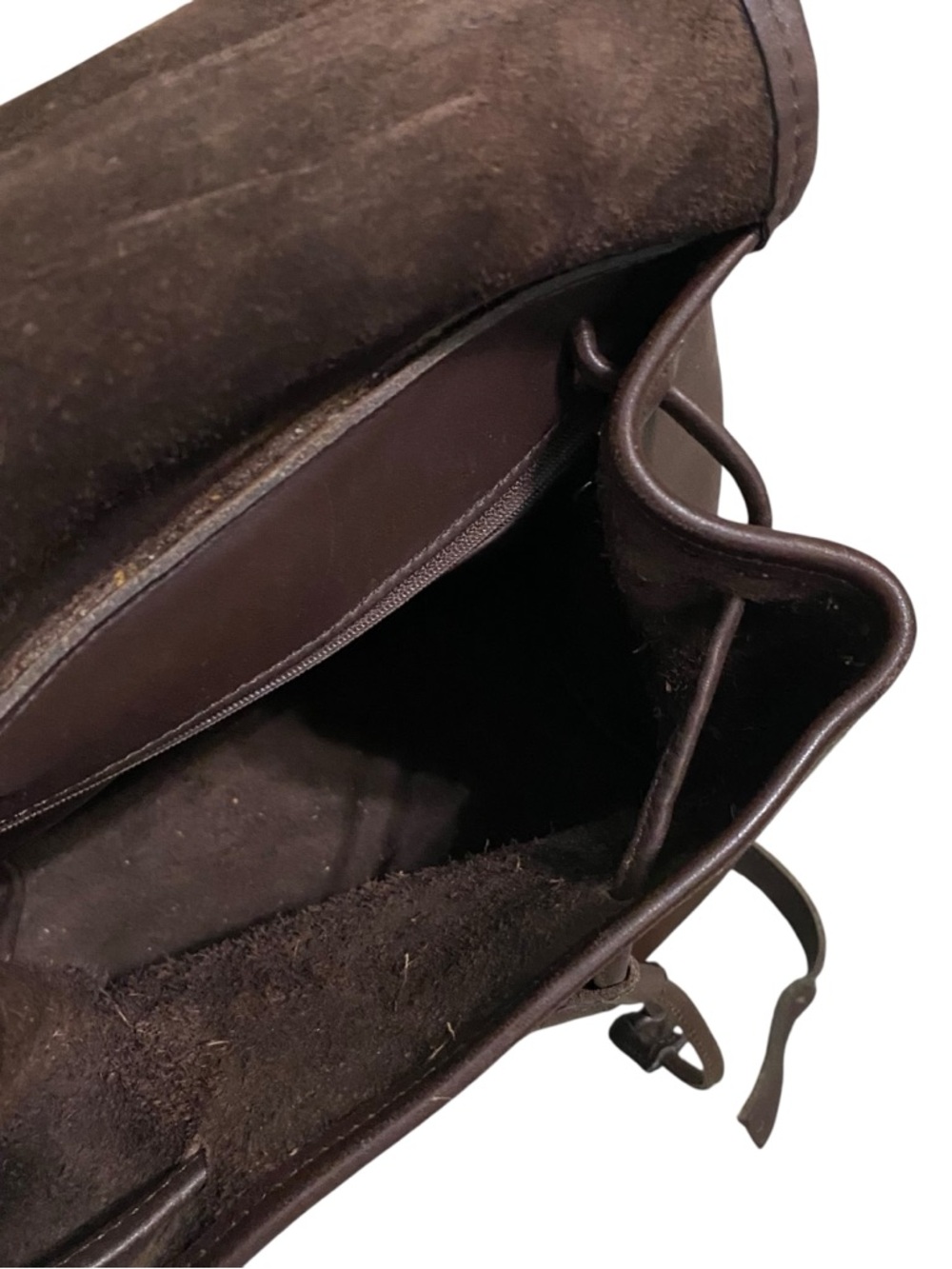 Coach Vintage 90s Dark Brown Leather Turn Lock Daypack Backpack - Picture 11 of 12